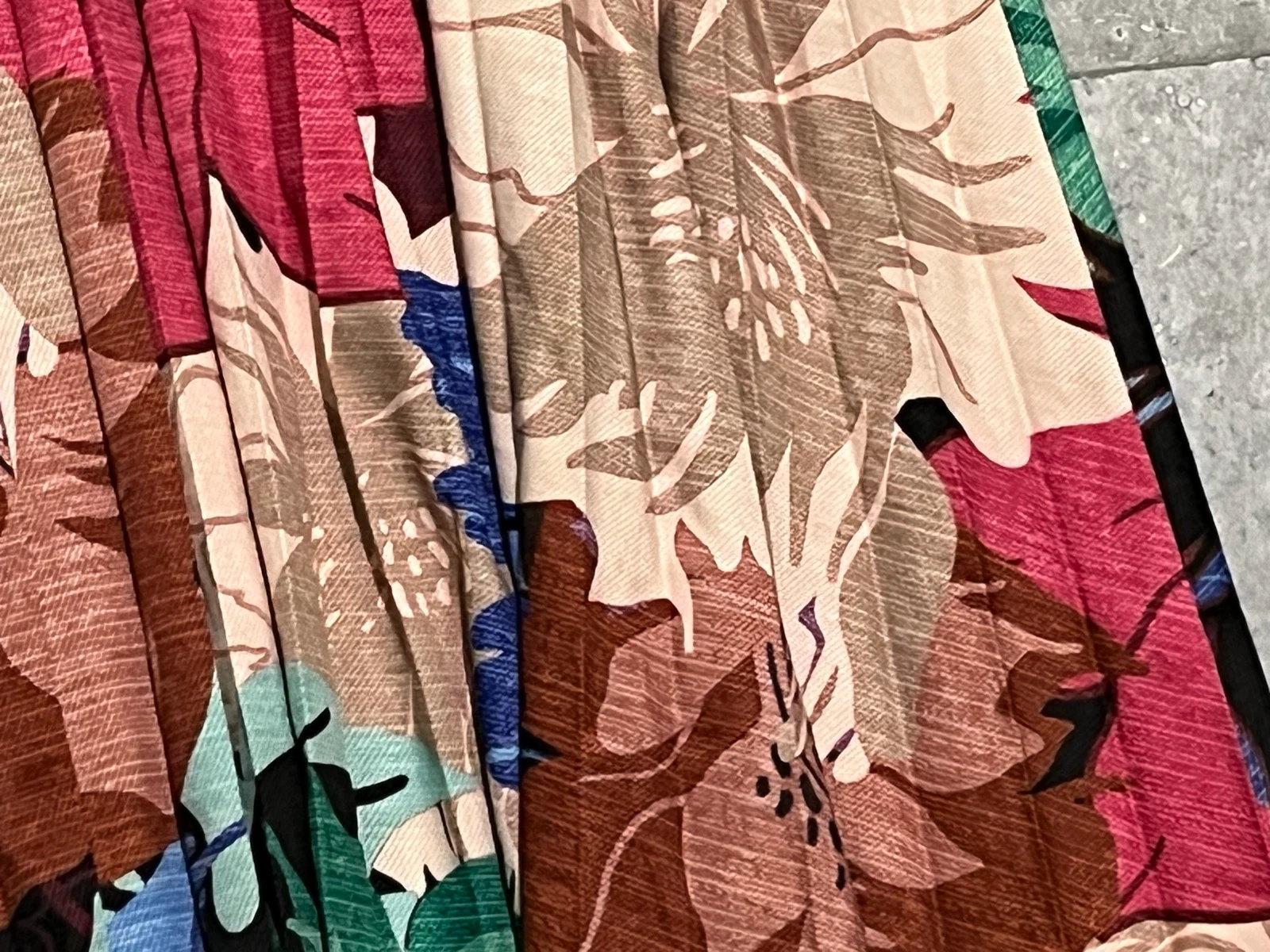Vestido satinado largo floral multicolor – photo 4